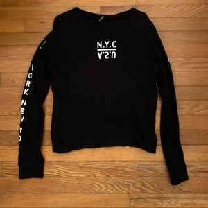 NEW H&M divided black long sleeve shirt